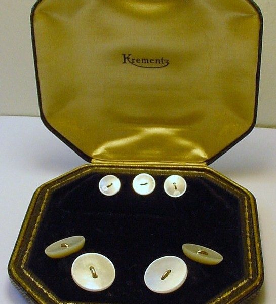 It’s On eBay: Gold & Mother of Pearl Cufflink & Stud Set