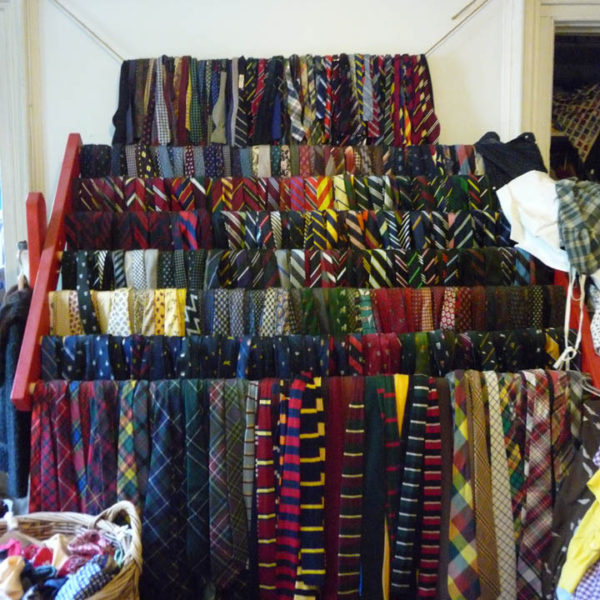 The necktie rack of RL Rugby designer Sean Crowley